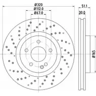 Тормозной диск HELLA PAGID 8DD 355 120-351 3724102 55621 PRO IU4JIO