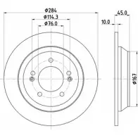 Тормозной диск HELLA PAGID 8DD 355 120-471 55 678PRO 3724113 661HQG