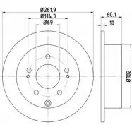 Тормозной диск HELLA PAGID 8DD 355 120-631 0DOFFI 55 694PRO 3724128