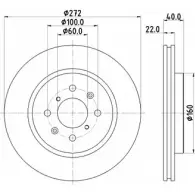 Тормозной диск HELLA PAGID 3724339 55782PR O 8DD 355 123-071 BCQEIS3