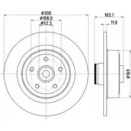 Тормозной диск HELLA PAGID 3724366 55396 PRO XKPLT 8DD 355 123-361