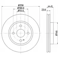 Тормозной диск HELLA PAGID 3724456 0KFCOZ 54668PRO_H C 8DD 355 128-851