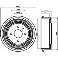 Тормозной барабан HELLA PAGID 8DT 355 300-131 3724788 451CZ0V 6100 4
