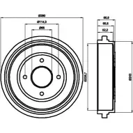 Тормозной барабан HELLA PAGID 8DT 355 300-321 6123 3 5QEEI 3724807