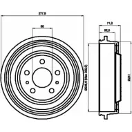 Тормозной барабан HELLA PAGID 3724849 7XYJEON 8DT 355 300-741 61 283