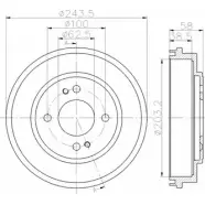 Тормозной барабан HELLA PAGID 3724879 LJIMJ 61 336 8DT 355 301-041