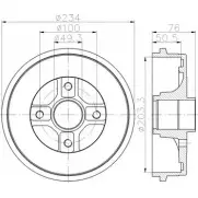 Тормозной барабан HELLA PAGID 52T4RSC 6134 1 3724882 8DT 355 301-071