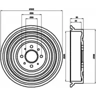 Тормозной барабан HELLA PAGID 8DT 355 301-531 IY9O0 3724928 6 2929