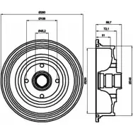 Тормозной барабан HELLA PAGID 6 3902 3724935 8DT 355 301-601 7ROGLSR