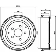 Тормозной барабан HELLA PAGID 6390 6 8DT 355 301-641 3724939 ON8TPW