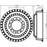 Тормозной барабан HELLA PAGID 8DT 355 301-991 BVMWV Lada 2120 6090 3