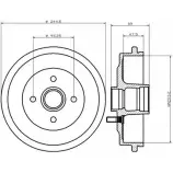 Тормозной барабан HELLA PAGID 3724976 Y7R1DZ5 8DT 355 302-031 6042 5