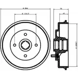 Тормозной барабан HELLA PAGID 6VV0MS 6 0507 3725000 8DT 355 302-311