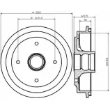 Тормозной барабан HELLA PAGID XCYKP7V Suzuki Swift 8DT 355 302-351 6 0509