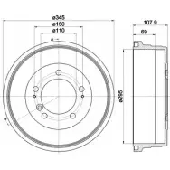 Тормозной барабан HELLA PAGID XD446Q Toyota 8DT 355 302-551 614 03