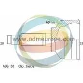 Шрус граната ODM-MULTIPARTS 12-040861 Honda Accord 6 (CK, CG, CH) Седан 2.0 Turbo DI (CH2) 105 л.с. 1999 – 2002 ET NAS ZR4XU