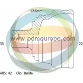 Шрус граната ODM-MULTIPARTS 3752424 12-141461 ZQH6EG D N3DUY