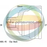 Шрус граната ODM-MULTIPARTS BXOGU Z Audi 80 (B4, 8G7) 4 Кабриолет 2.6 150 л.с. 1993 – 2000 12-211739 D7XHD