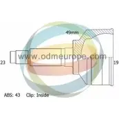Шрус граната ODM-MULTIPARTS 12-300727 3752774 9 AWVF GPXDR7