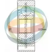 Шрус граната ODM-MULTIPARTS 98CZS 3752954 XZ0H IU 14-096263