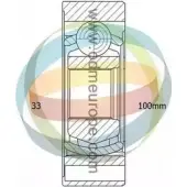 Шрус граната ODM-MULTIPARTS 14-216041 4 K0A4HD 3752986 LHMU71