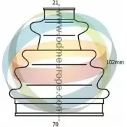 Комплект пылника, приводной вал ODM-MULTIPARTS 21-990101 3754756 WQ7TE 1FQYB 1T