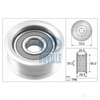 Обводной ролик приводного ремня RUVILLE 254345 57444 7G 8U8 4011442140878