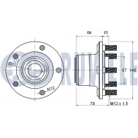 Комплект подшипника ступицы колеса RUVILLE 220027 Q0J DGQ 1440081500 - Изображение 2