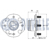 Комплект подшипника ступицы колеса RUVILLE YG6T N 1440081798 220327 - Изображение 2