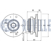 Комплект подшипника ступицы колеса RUVILLE Z M3D38Y 1440082280 220802 - Изображение 2