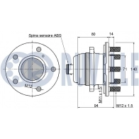 Комплект подшипника ступицы колеса RUVILLE RBR1 YYP 221008 1440082487 - Изображение 2