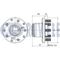 Комплект подшипника ступицы колеса RUVILLE A3 0ILG 1440082687 221208 - Изображение 2