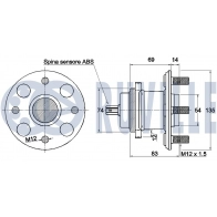 Комплект подшипника ступицы колеса RUVILLE 221224 VV 8TB 1440082703 - Изображение 2