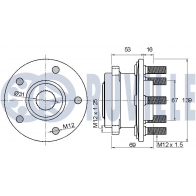 Комплект подшипника ступицы колеса RUVILLE 2XS 9NPZ 221252 1440082731 - Изображение 2