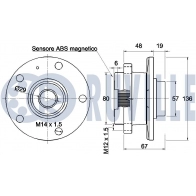 Комплект подшипника ступицы колеса RUVILLE U H7ZS 1440082734 221255 - Изображение 2