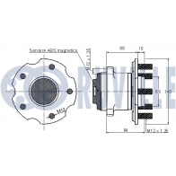 Комплект подшипника ступицы колеса RUVILLE R8VC 0QC 221335 1440082814 - Изображение 2