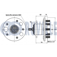 Комплект подшипника ступицы колеса RUVILLE 1440082853 221374 V2EV EE - Изображение 2