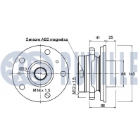 Комплект подшипника ступицы колеса RUVILLE P3R RR 1440082854 221375 - Изображение 2