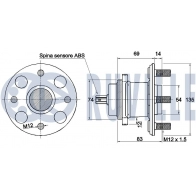 Комплект подшипника ступицы колеса RUVILLE 1440082903 3V OVD 221424 - Изображение 2