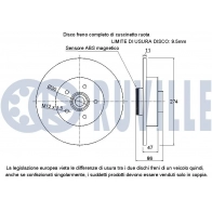 Тормозной диск RUVILLE OK3 TR 1440082936 221457 - Изображение 2
