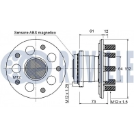 Комплект подшипника ступицы колеса RUVILLE 221466 1440082945 0 F5ZS8C - Изображение 2