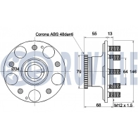 Комплект подшипника ступицы колеса RUVILLE OH 6TC 1440083038 221556 - Изображение 2