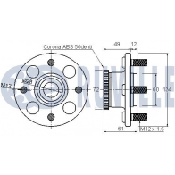 Комплект подшипника ступицы колеса RUVILLE D 1X0LF 1440083061 221579 - Изображение 2