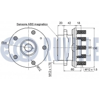Комплект подшипника ступицы колеса RUVILLE S VV95 1440083079 221597 - Изображение 2