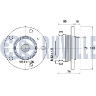 Комплект подшипника ступицы колеса RUVILLE K H9YHHV 1440083220 221738 - Изображение 2