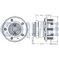 Комплект подшипника ступицы колеса RUVILLE P6FFLX 6 221739 1440083221 - Изображение 2