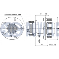 Комплект подшипника ступицы колеса RUVILLE 1440083280 U22Z D 221798 - Изображение 2
