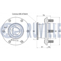 Комплект подшипника ступицы колеса RUVILLE 221856 B9 BKC4M 1440083338 - Изображение 2