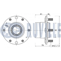 Комплект подшипника ступицы колеса RUVILLE JM1 GQ 1440083357 221875 - Изображение 2