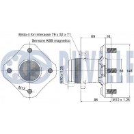 Комплект подшипника ступицы колеса RUVILLE 43IJFF X 1440083381 221899 - Изображение 2